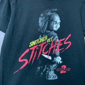 Child's Play 2 Chucky Horror Black Graphic T-Shirt